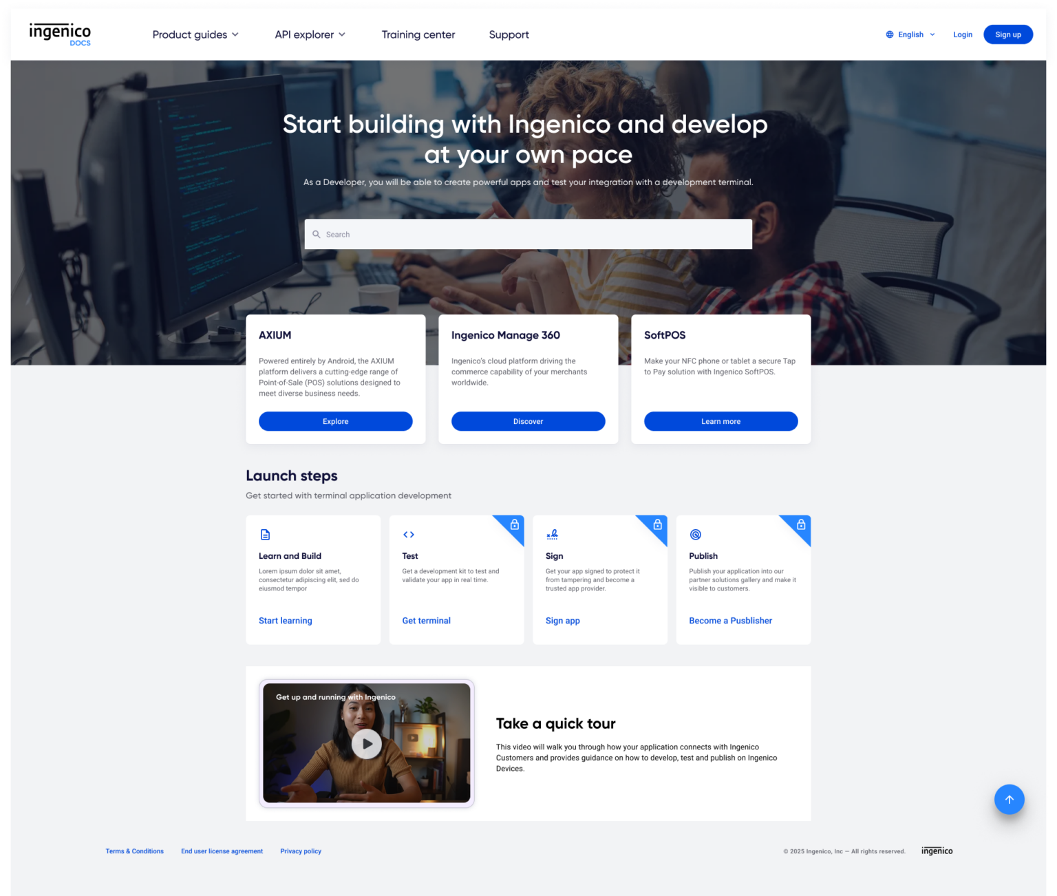 home page dev portal