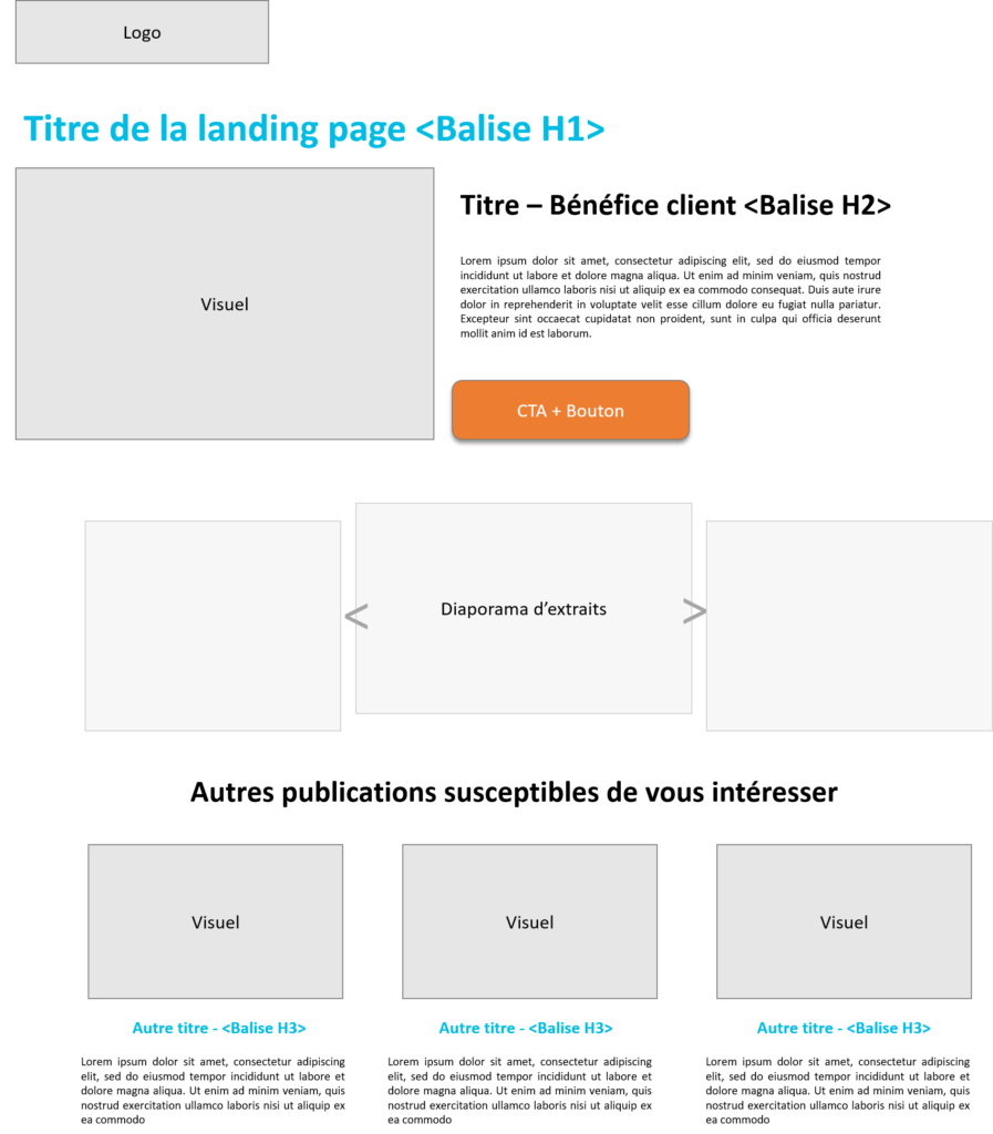 wireframe-Landing page