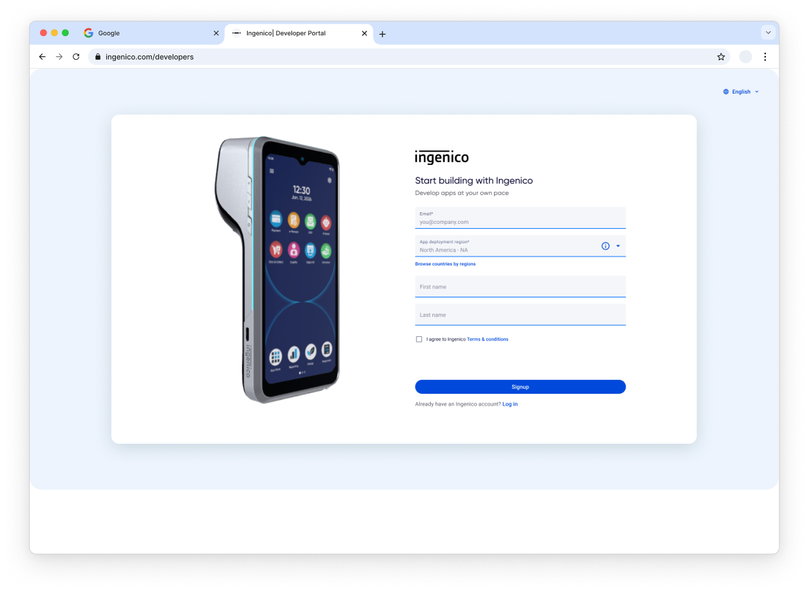 sign up- self onboarding